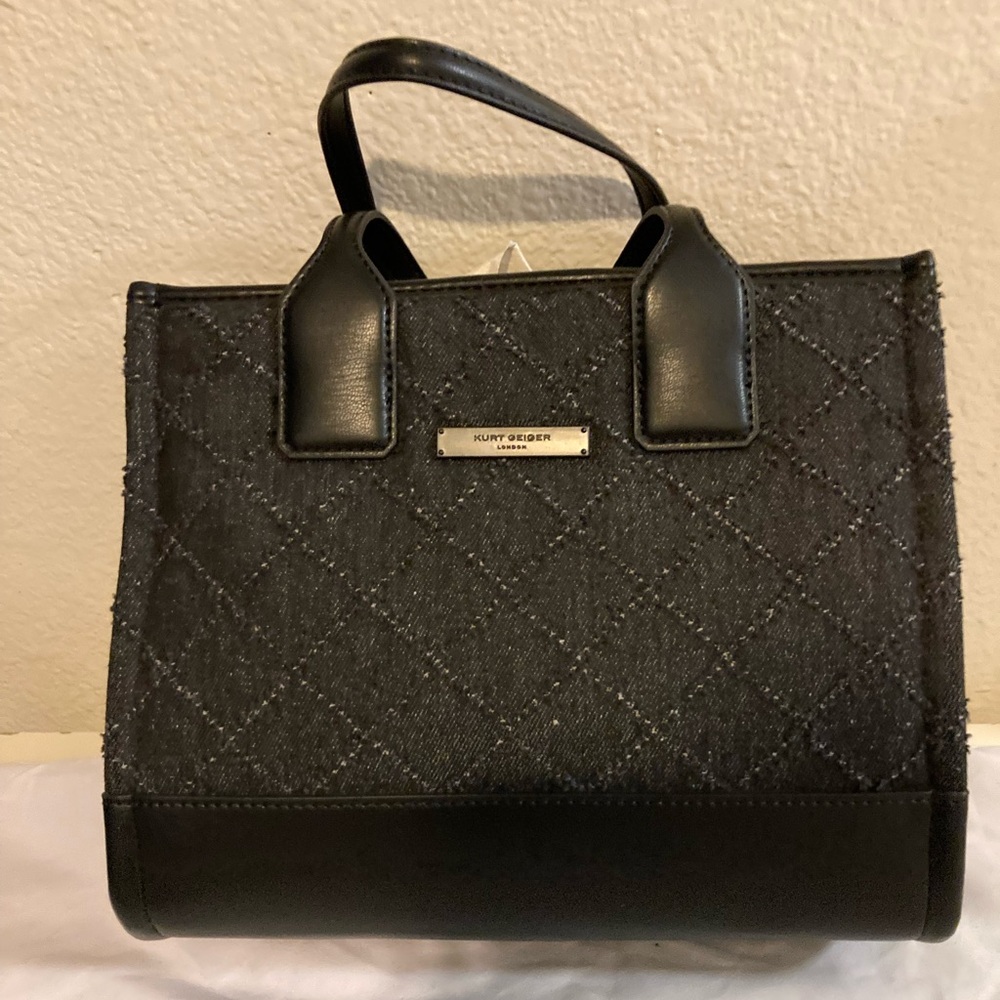 Kurt Geiger Black Quilted Tote Bag